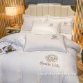 Lavado de lámina de cama de tencel conjuntos de lecho de seda de lujo